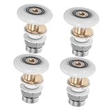 TEHAUX 4 Stück Teiliges Duschraum Glasschiebetür aus Exzentrische Lager Langlebige und Sichere Schiebetürrollen für Badezimmertüren Kompatibel mit Rv Shower Door