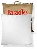 PARADIES Daunenkissen 80x80 cm - 1200g - Cleo fest Bio - festes Kopfkissen 80x80 Daunen mit RDS zertifizierten Gänsefedern und Daunen