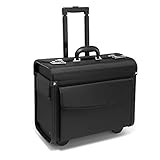 Tassia Pilotenkoffer mit Rollen, Laptop Rollkoffer 16“Laptopfach 1680D-Nylon,Business Wheeler