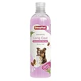 Beaphar Langhaar-Shampoo für Hunde, 250 ml, natürliche Extrakte aus Aloe Vera und Mandelöl, pflegt und schützt Ihre Haut und Ihr Haar, glänzendes und leicht kämmbares Haar, vegan, pH-neutral, 250 ml