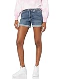 Amazon Essentials Damen Jeansshorts In Schmaler Passform Mit Mittelhohem Bund, 10 cm, Vintage Waschung, 44