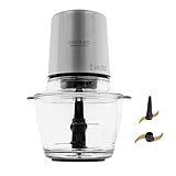 Cecotec Elektrischer Zerkleinerer 1L TitanGlass 1000 Spatula. 500W, 4 Titan-Klingen, Hackt, Schneidet, Zerkleinert, ControlSpeed, 2 Geschwindigkeiten, Impulstaste, Druckverschluss, Spülmaschinenfest