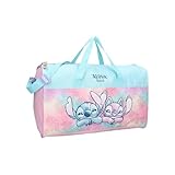 mybagstory - Sporttasche für Mädchen – Stitch – Kinder – Schule – Kindergarten – Grundschule – Tasche für Mädchen – Größe 40 cm – verstellbarer Riemen – Geschenkidee – Rosa/Blau, Stitch – Rosa/Blau,