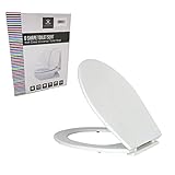 KARAN KING Ultrasoft Close Weiß WC-Sitz – Standard O-Form, einfache Installation, schnelle Reinigung, Premium-Komfort, Badezimmer-Armatur, kratzfest, Sitzbezug, universelle Passform