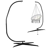 COSTWAY Hängesesselgestell, Gestell für Hängesessel/Hängestuhl, Hängestuhlgestell bis 150 kg belastbar, Hängesesselständer aus Metall, Hängesitzständer, Höhe 207 cm