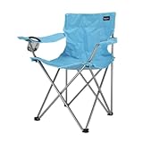 RBS24 Campingstuhl Faltstuhl Angelstuhl mit Getränkehalter hellblau