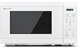 Sharp Mikrowelle YC-MS02E-C 20L, Kristallweiß, 800W, Digitalsteuerung, 11 Leistungsstufen, 8 Programme, Auftaufunktion, ECO-Modus, Kindersicherung