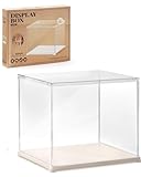 ROWOOD Acryl-Displaybox, Vitrine aus Acryl, 29 X 24 X 24cm, Klarer Showcase-Ständer Zum Zusammenbauen, Staubgeschützte Box Für Puppenhaus, 3D Puzzle, Sammlerstücke Oder Lagerung Zu Hause