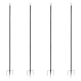 TaNeHaKi DraußEn HäNgende Lichtmasten,4 StüCk Set Gartenstecker,HöHenverstellbar Lichterkettenmast,3m Lichtstangen FüR Partys Weihnachten,BeleuchtungsstäNder