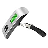 BESPORTBLE 1 Stück Tragbare Gepäckwaage Elektronische Waage Kofferwaage Tragbare Waage Gepäckwaage Digitale Gepäckwaage Gepäckwaage Abs Silber