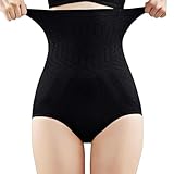 XFSRG Bauchweg Unterhose Damen Komfort Unterhose Hohe Taille Miederhose Bauchweg Bauchkontrolle Miederpant Leichte und Bequeme Shapewear(Schwarz M)