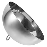 Toyvian Grilldeckel Edelstahl 24cm Anti Öl Schmelzhaube mit Praktischem Griff Gleichmäßige Wärmeverteilung Spritzschutz für Steak Gemüse und Käse Kuppelabdeckung für Grillplatte