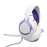 JBL Quantum 250 Kabelgebundene Over-Ear-Gaming-Kopfhörer, JBL Quantum Spatial Sound, Mikrofon mit Geräuschunterdrückung, 3,5-mm-Kabel, kompatibel mit Apple/PC/Xbox/Playstation/Nintendo Switch, Weiß