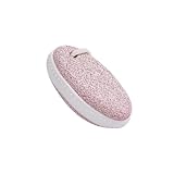 Healeved Ovaler Bimsstein Fußpflegegerät Rosa aus Vulkanischem Stein Fußmassage und Hornhautentferner für Raue Trockene Haut Tragbarer Fußschleifstein für Pediküre und Abgestorbene Haut