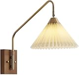 Bauernhaus-Plissee-Stoff-Moderne Wandleuchte, Nachttischbeleuchtung, weiße Wandleuchte für Kücheninsel, Nachttisch, Esszimmer, Flur, Wohnzimmer, Schlafzimmer, Wandlampe, E26/E27-Sockel