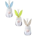 3 Stück Handgemachte Wichtel Klein Ostern Deko Wichtel Anhänger Ostern Wichtel Puppen Set Ostern Deko Wichtel Handgemachte Plüsch Wichtel für Oster Party ​​Geschenke Aufhängen Deko