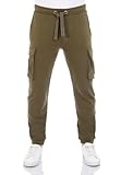 riverso Herren Jogginghose RIVLoris Hose Cargohose Sporthose Cargo Sweatpants Trainingshose Pants Jogger Herrenhose Taschen Regular Grün XL, Größe:XL, Farbe:Ivy Green