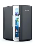 AstroAI 2 in 1 Mini Kühlschrank, 6 Liter Fridge / 8 Dosen mit Kühl- und Heizfunktion, 12V / 220V Steckdose für Autos, Büros und Schlafsäle, Schwarz