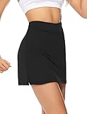 iClosam Tennisrock Damen Sportskort Hoher Taille Sport-Hosen Rock Hosenrock mit Innenshorts Dehnbar Skort mit Rock Kurzer Sport Rock für Sport Golf Tennis S-XXL