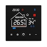 Feeshoppher Programmierbares WiFi Thermostat Digitales Raumthermostat Smart Digital Raumthermostat LCD Wandmontierter Boiler Thermostat Programmierbares Thermostat mit Touchscreen