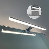 DILUMEN Spiegellampe Badezimmer, 10w 800lm 40cm, LED Spiegelschrank Beleuchtung, Spiegelleuchte Bad Moderne,Spiegel Lampe Bad, Naturweiß 4000K Badleuchte