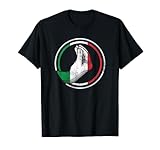 Lustiges Italien Handgeste Italiener Flagge T-Shirt