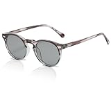 XITUADDA Polarisierte Runde Sonnenbrille Damen Herren Retro Klassische Acetat Rahmen Sonnenbrille UV400 Schutz