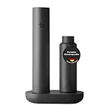 bottleplus 100% Plastikfreier Wassersprudler To Go - bis zu 6L Sprudelwasser Unterwegs - Spark Set Sprudler Auffüllstation + 600ml Metalflasche Carbonator - CO2 Zylinder nicht Inkl