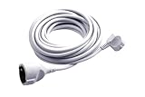 Meister Schutzkontakt-Verlängerung - 3 m Kabel - weiß - Kunststoffleitung - IP20 Innenbereich / Kupplung mit Berührungsschutz / Schuko-Verlängerung / 7432310