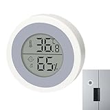 Innentemperatur- und Feuchtigkeitsmonitor - Tragbare Luftfeuchtigkeitsanzeige mit genauem Sensor, rundes Hygrometer -Thermometer für den Innenbereich | LEGER LCD -Feuchtigkeitsanzeige Innen-, langlebi