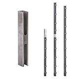 Zaunpfosten Pfostenverlängerung Adapter für Doppelstabmattenzaun für 60x40mm Zaunerhöhung Adapterrohr Zaun Gitterzaun Zaunerhöhung