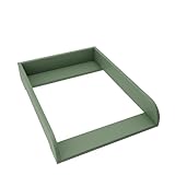 REGALIK Wickelaufsatz für Kullen IKEA 72cm x 50cm - Abnehmbar Wickeltischaufsatz für Kommode in Grün - Abgeschlossen mit ABS Material 2mm mit Abgerundeten Frontplatten