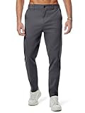 JMIERR Herren Baumwolle Cargohose 2025 Männer Casual Cargohose Emit Taschen Stretch Sweatpants Dunkelgrau, M