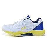 Xuanke Handballschuhe Herren Atmungsaktiv rutschfest Turnschuhe Damen Squashschuhe Leichte Wettkampf Trainingsschuhe (Weiß,41)