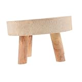 FONDOTIN Stabiler Pflanzenständer mit Vier Beinen Natürlicher Blumenhocker für Garten und Balkon Langlebige Pflanzensäule für Kleine Töpfe Vielseitig Einsetzbar als Blumenbank und