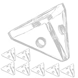 VICASKY 16 Stk. Teiliges Transparentes Eckhalter Stabile Dreieckige Winkelverbinder mit Vorgebohrten Schraubenlöchern Einfache Montage für Vitrinen und Ausstellungsboxen Langlebig und