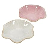 Healeved 1 Satz Lotus Schmuckteller Tablett Organizer Aufbewahrung Schmuckschale Keramik Ringschale Schmuckschale Schmuckringschale Schmuckhalter Schmuckschale Schmuckteller 2 Stück