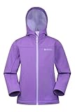 Mountain Warehouse Exodus wasserdichte Windjacke Kinder Softshell - leichte Regenjacke Kinder, atmungsaktive, wasserfeste Jacke, Kinderregenjacke Hell-Lila Kinder 152 DE (11-12 Jahre)