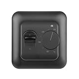 Gettimore Digitales Raumthermostat für Fußbodenheizung, 230V Kabelgebundener Temperaturregler mit eingebautem & externem Sensor, 5-40°C Bereich, IP20 Wasserdicht Flammfestes Gehäuse, Unterputzmontage