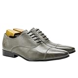 BXCZEDW Herren-Oxford-Schuhe mit Flügelspitze, Anzugschuhe, Leder, Schnürung, Business-Derby-Schuhe für Herren