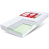 FDM Matratze 80x160 cm Härtegrad H3 Höhe 16 cm Kindermatratze Schaumstoffmatratze HR-Schaum Polyurethan-Schaum Buchweizen 7 Komfortzonen mit Hypoallergenem Waschbarem Premium-Bezug Oeko-Tex Paulo