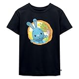 Spreadshirt KiKANiNCHEN Kaninchen Sommertag Am See Kinder Premium Bio T-Shirt, 98/104 (2 Jahre), Navy