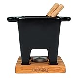 Boska - Käsefondue set klein 2 personen - Nero Tapas Fondue Klein Teelichter - 300 ml Inhalt für 175 gr Geschmolzenen Käse [ink. Fonduegabeln] [Mikrowellen-und Spülmaschinenfest]