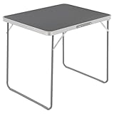 Nexos Trading Reisetisch klappbar mit Tragegriff 80x60x70 cm – Faltbarer Klapptisch Camping Beistelltisch anthrazit – Koffertisch leicht, kompakt, wetterfest