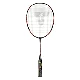 Talbot Torro Lern-Badmintonschläger ELI Mini, verkürzte Länge 53 cm, Lerngriff, Tropfenkopf, ideal für Schulsport und Training, schwarz-gelb-rot, 419612