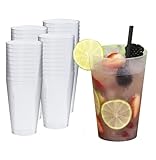 Silverkitchen 40x Partybecher 400ml - Mehrweg Trinkbecher Cocktailbecher aus Hartplastik, Mehrwegtrinkgläser Plastik, Mehrwegbecher 0,4 l Made In Germany