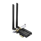 TP-Link Archer TX50E AX3000 WiFi 6 PCIe-Adapter mit Bluetooth 5.0 (Zwei Multi-Richtantennen, Intel Wi-Fi 6 Chipsatz,Kühlkörper, WPA3-Verschlüsselungsstandard, Platzsparender Einsatz) Schwarz