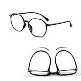 GSKFXJ Klassisch oval Lesebrille Schwarz, Progressive Multifokus brille Nah und Fern Dual-Use brille Anti-blaue Computer Lesehilfe(+1.0)