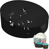 Sonneninsel Abdeckhaube, 420D Round Oxford Schutzhülle, Round Lounge Insel Schutzhülle Für Draußen, Wasserdicht Und Wetterfest, Abdeckung Für Sonnenliege Und Garten-Lounge Möbel