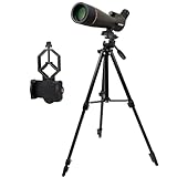 Svbony SV13 20-60X80 Spektiv mit Stativ, HD Wasserdicht Spektive Vogelbeobachtung mit Tragetasche, FMC Optik Porro Prisma Abgewinkelt Spotting Scope für Sportschützen, Wildlife Scenery